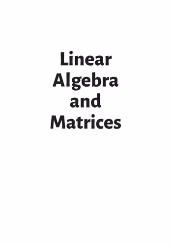 خرید و دانلود نسخه کامل کتاب Linear Algebra and Matrices