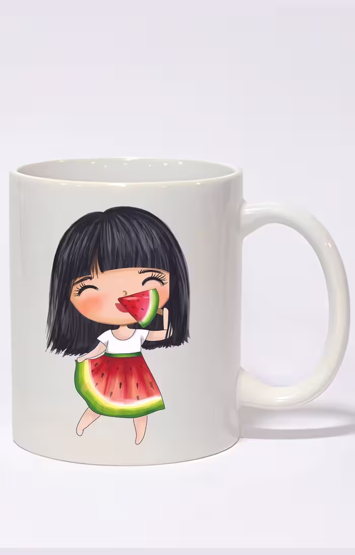 ماگ ساده طرح دختر شب یلدا کد 3746