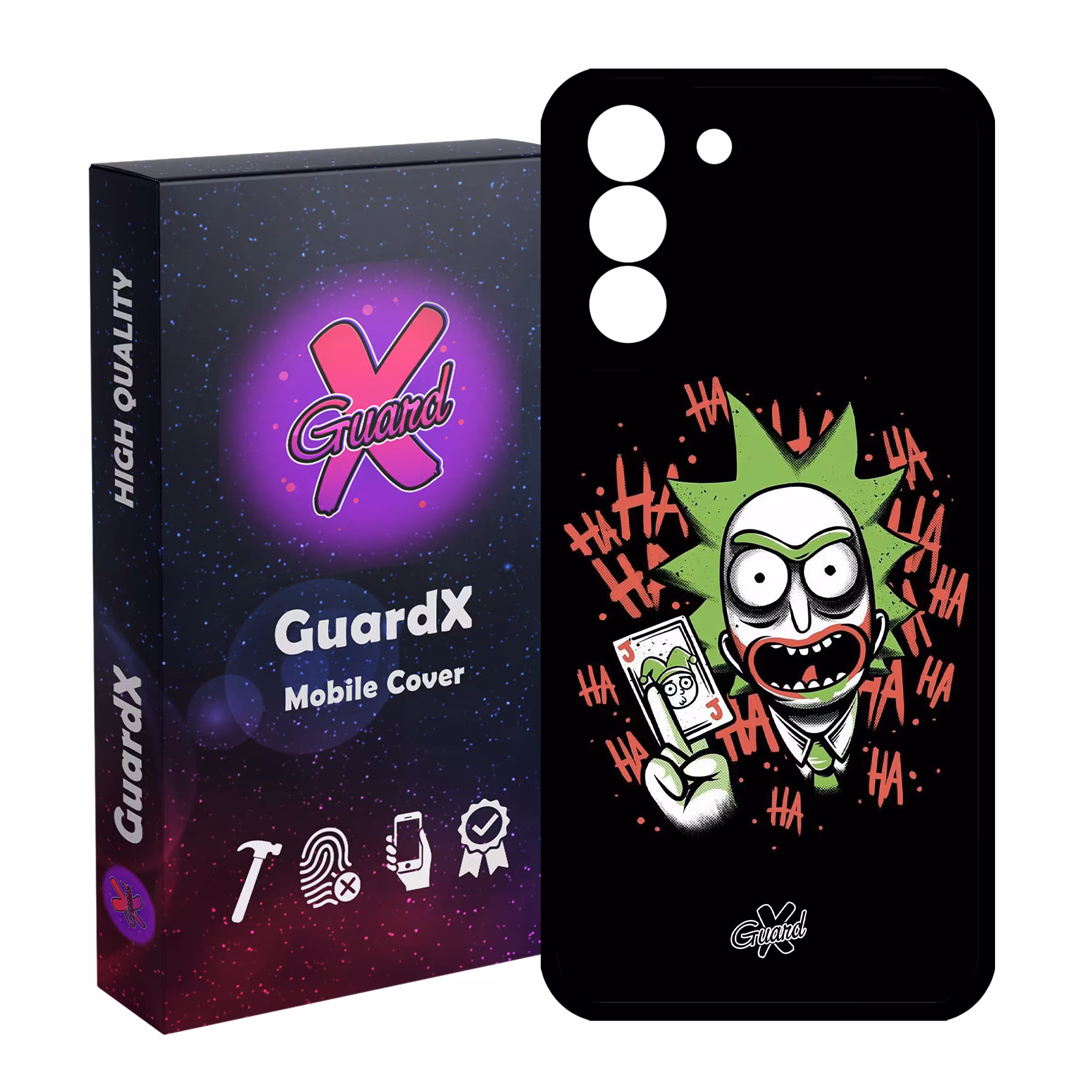 کاور گارد ایکس طرح Rick and Morty مدل Glass10151 مناسب برای گوشی موبایل سامسونگ Galaxy S21 FE