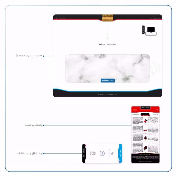 برچسب پوششی ماهوت مدل Blanco-Smoke-Marble مناسب برای تبلت اپل iPad Pro 11 2018 A1979