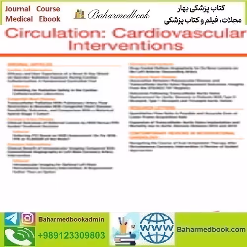 Circulation Cardiovascular Interventions Volume 16 1 to 12 20