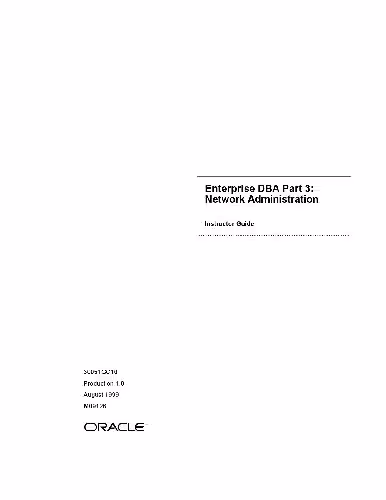 خرید و دانلود نسخه کامل کتاب Oracle Enterprise DBA - Network Administration, Instructor Guide