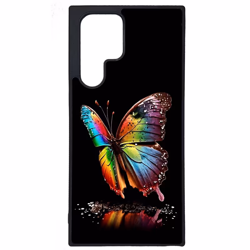 کاور طرح پروانه کد G-038 مناسب برای گوشی موبایل سامسونگ Galaxy S22 Ultra | دیجی قاب دونی