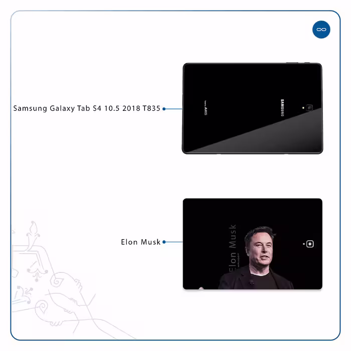 برچسب پوششی ماهوت مدل Elon Musk مناسب برای تبلت سامسونگ Galaxy Tab S4 10.5 2018 T835