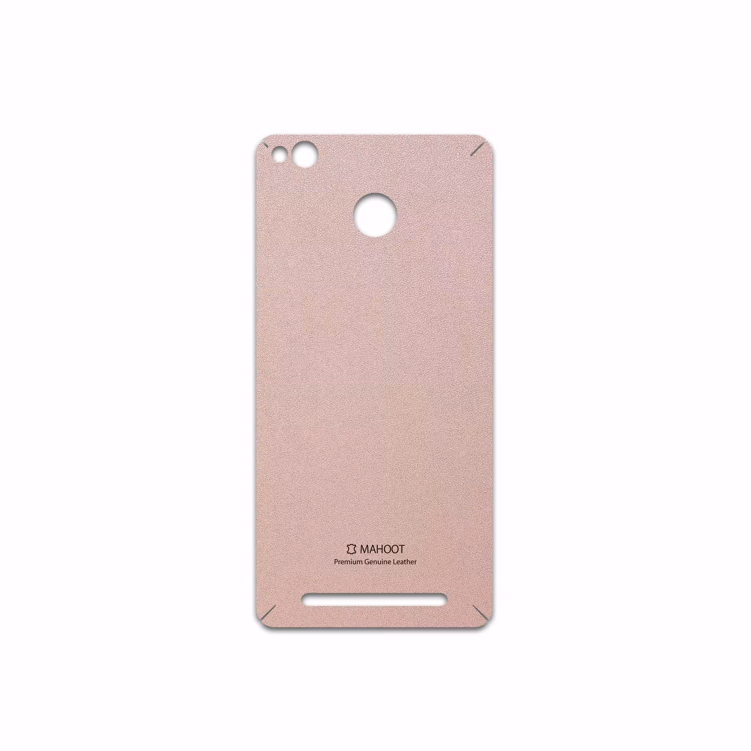 برچسب پوششی ماهوت مدل Rose Gold Leather مناسب برای گوشی موبایل شیائومی Redmi 3 Pro