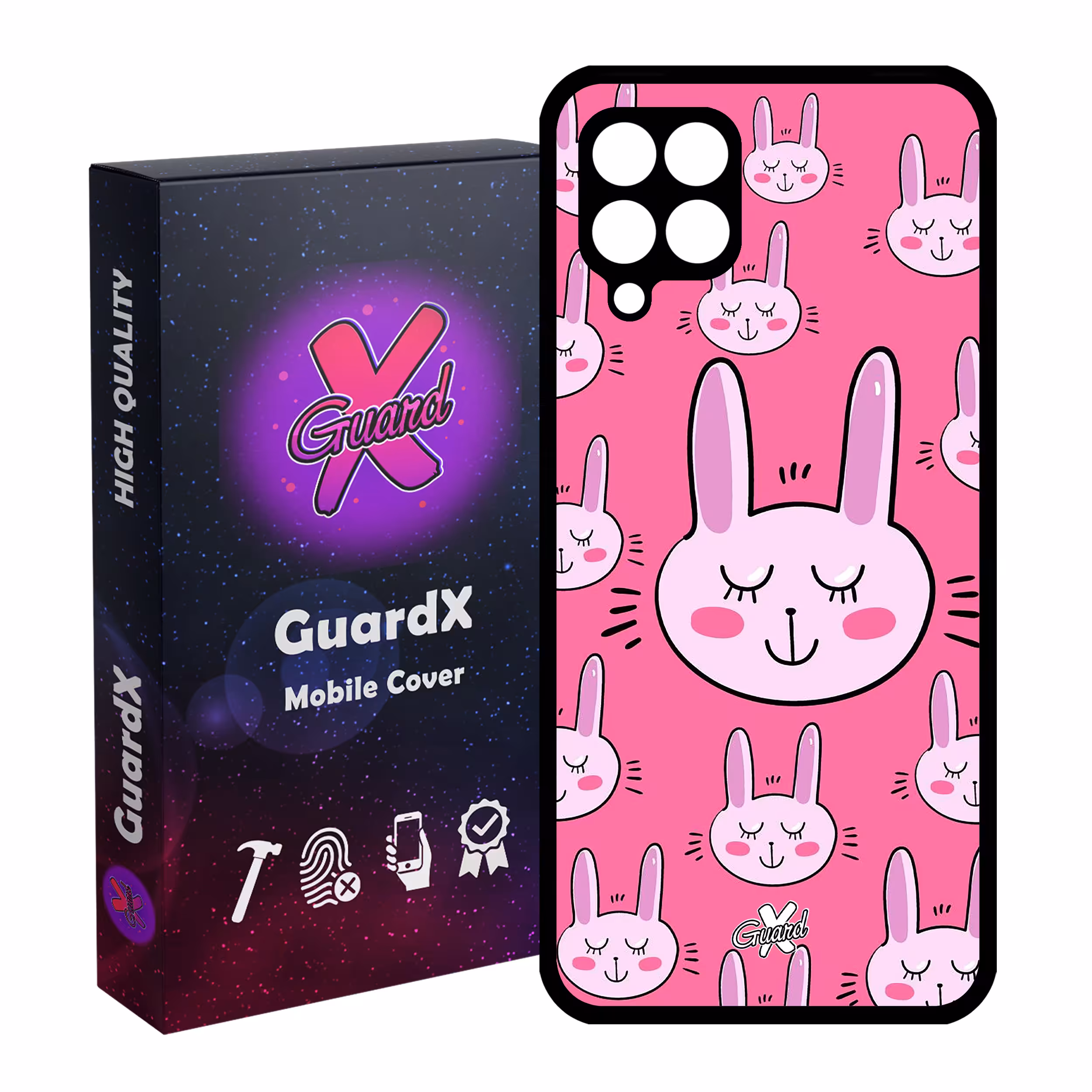 کاور گارد ایکس طرح Rabbit مدل Glass10135 مناسب برای گوشی موبایل سامسونگ Galaxy A12