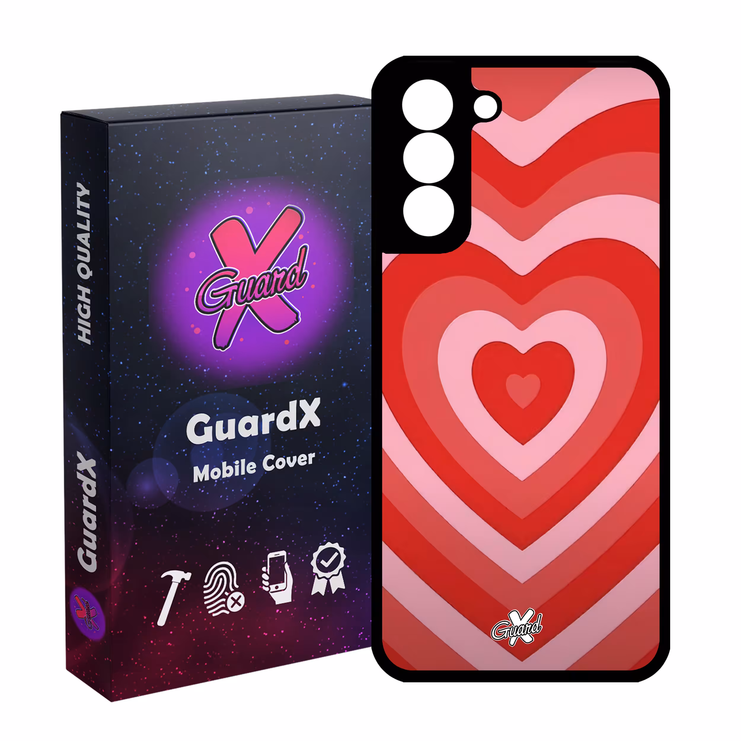 کاور گارد ایکس طرح قلب مدل Glass10511 مناسب برای گوشی موبایل سامسونگ Galaxy S21 FE