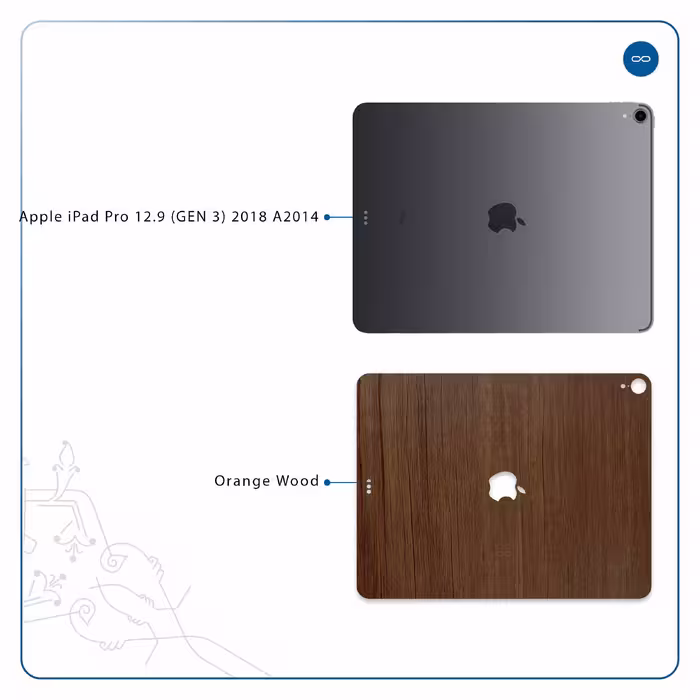 برچسب پوششی ماهوت مدل Orange-Wood مناسب برای تبلت اپل iPad Pro 12.9 (GEN 3) 2018 A2014
