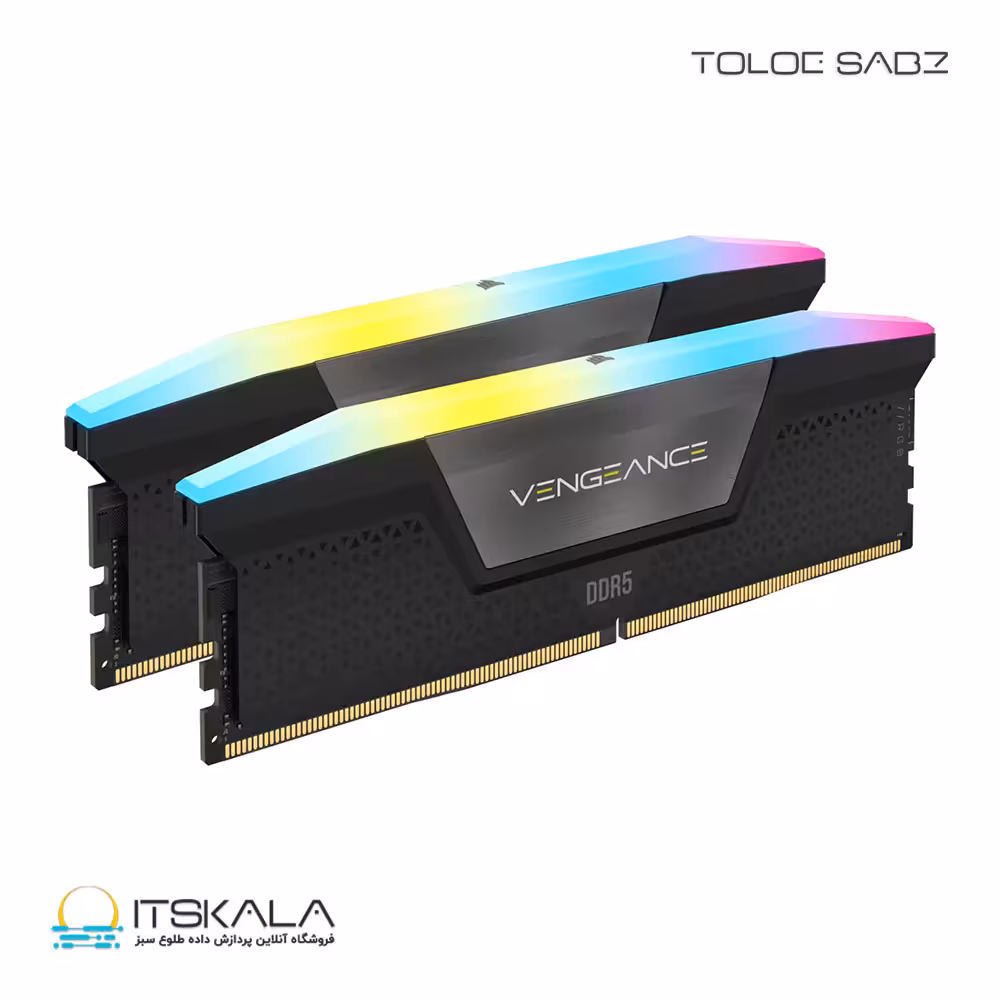 قیمت و خرید رم دسکتاپ دو کاناله کورسیر مدل VENGEANCE RGB 32GB (2x16GB) DDR5 DRAM 7000MHz CL40 | ITSKALA