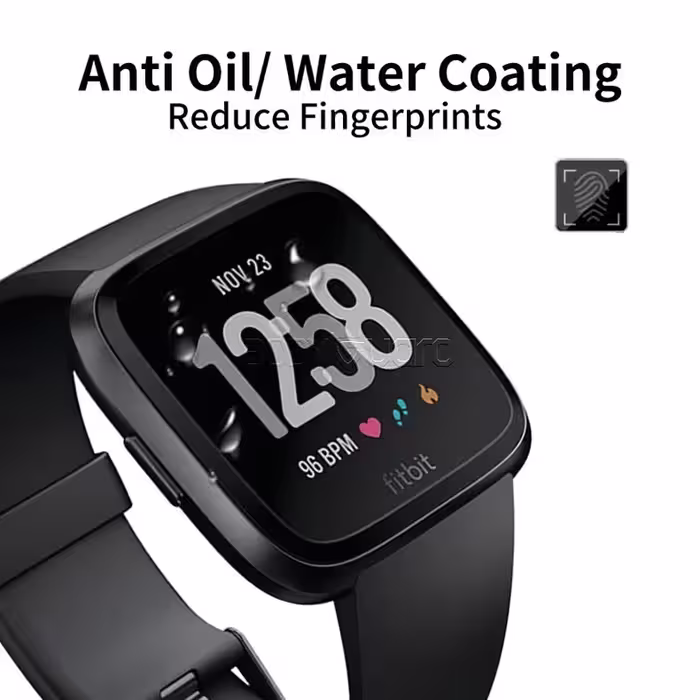 محافظ صفحه نمایش بادیگارد مدل PMMA مناسب برای ساعت هوشمند فیت بیت Versa Lite