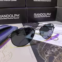 عینک آفتابی راندولف کنکورد آمریکاRandolph concorde سیاه خلبانی 