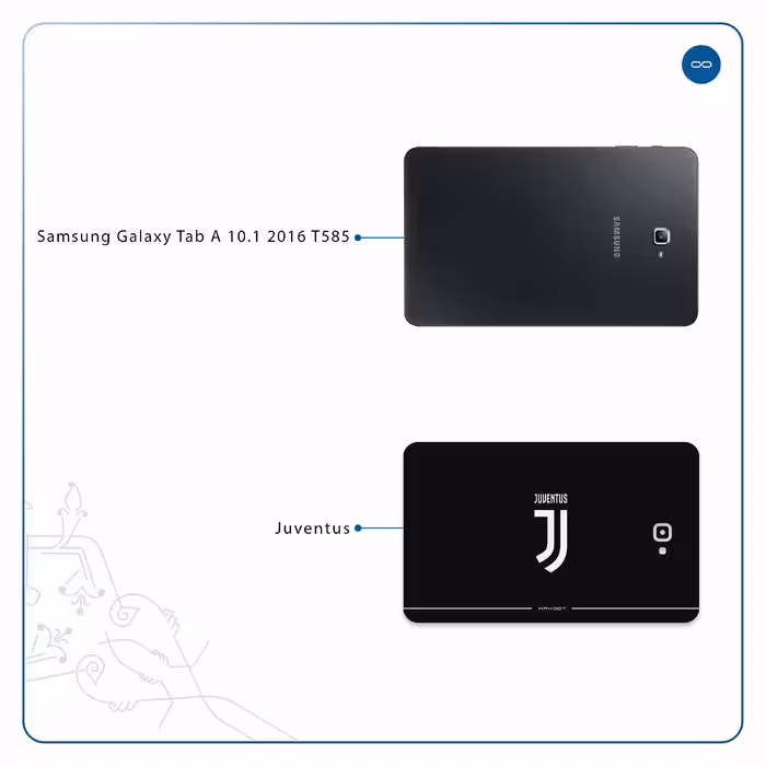 برچسب پوششی ماهوت مدل Juventus مناسب برای تبلت سامسونگ Galaxy Tab A 10.1 2016 T585
