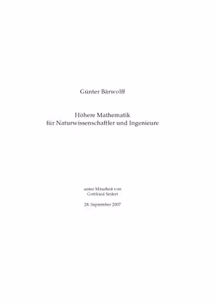 خرید و دانلود نسخه کامل کتاب Hoehere Mathematik fuer Naturwissenschaftler und Ingenieure