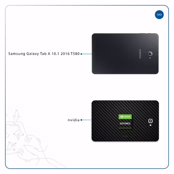 برچسب پوششی ماهوت مدل Nvidia Brand مناسب برای تبلت سامسونگ Galaxy Tab A 10.1 2016 T580