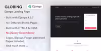 دانلود قالب Django صفحه فرود Globing