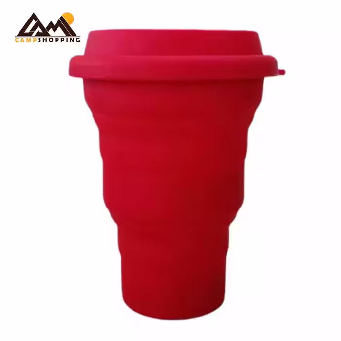 لیوان سیلیکونی جمع شو درب دار 420 میلی لیتر کد 65925