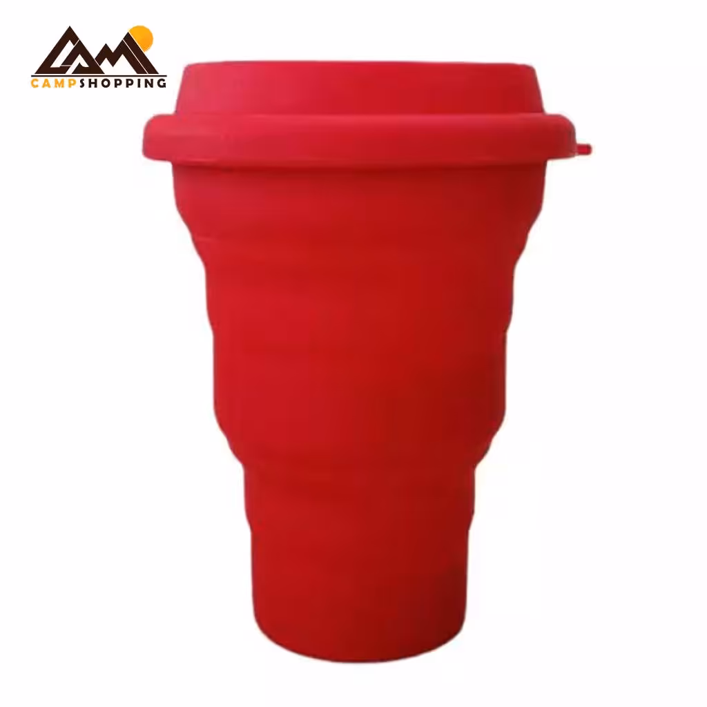 لیوان سیلیکونی جمع شو درب دار 420 میلی لیتر کد 65925