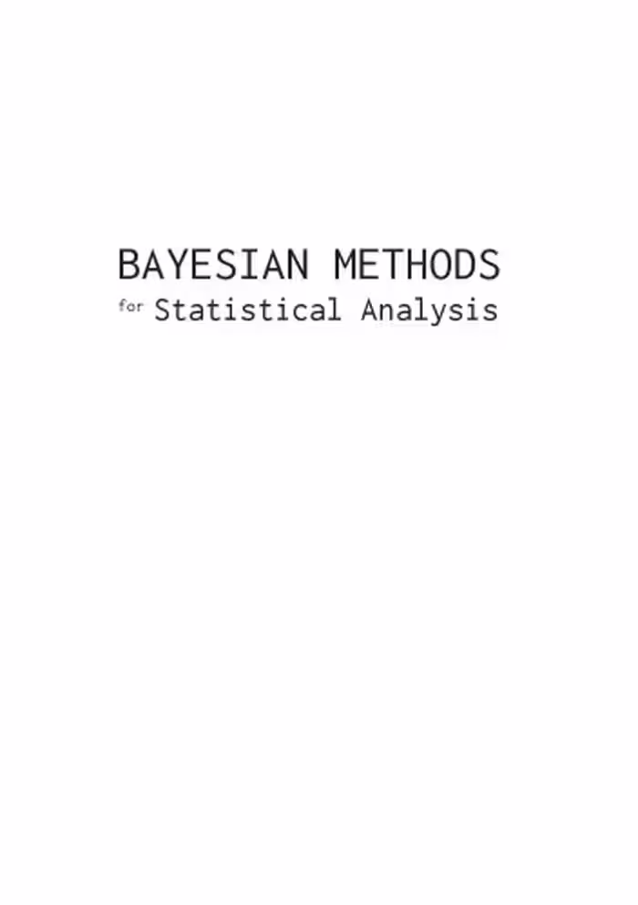 خرید و دانلود نسخه کامل کتاب Bayesian Methods for Statistical Analysis