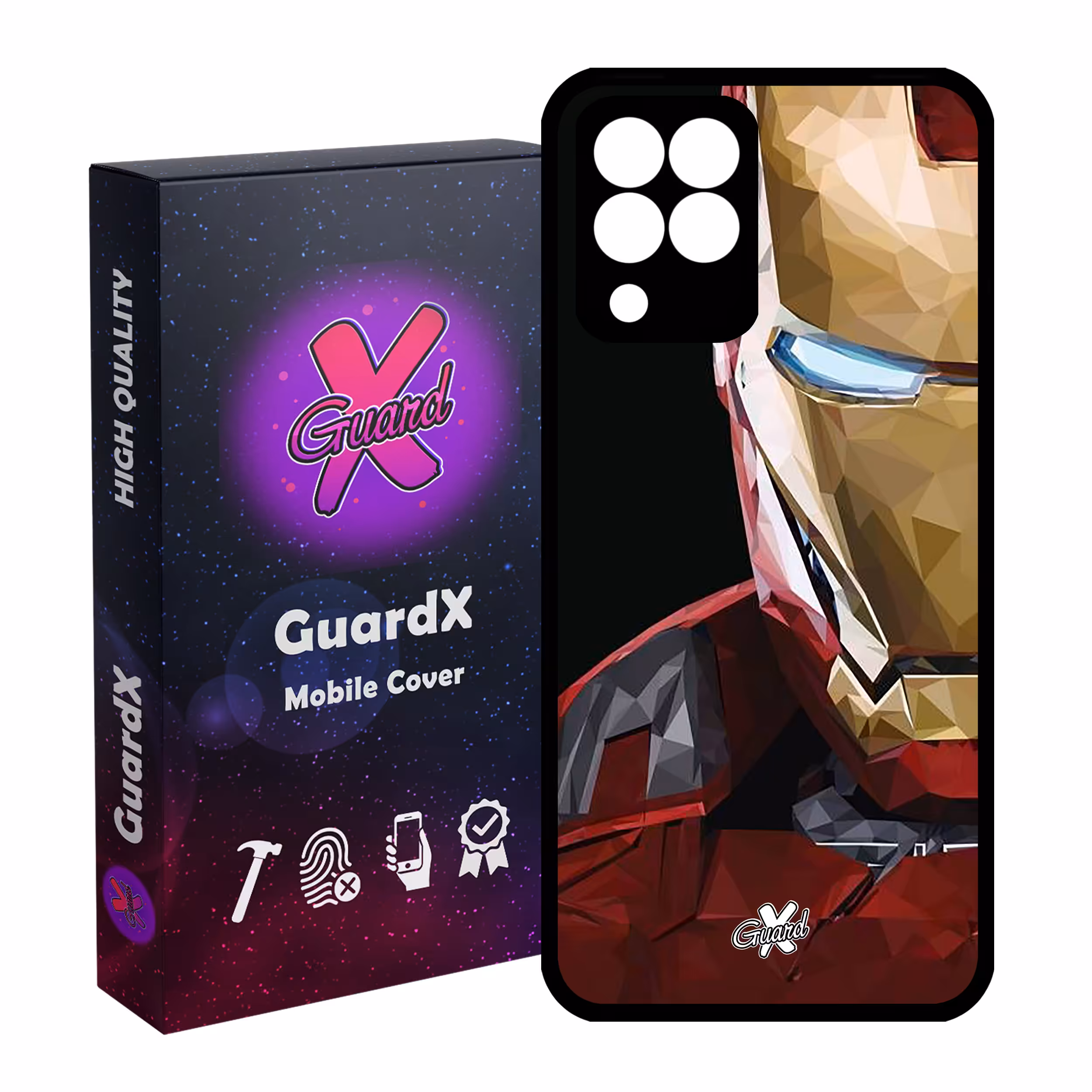 کاور گارد ایکس طرح Iron Man مدل Glass10048 مناسب برای گوشی موبایل سامسونگ Galaxy M33/M33 5G