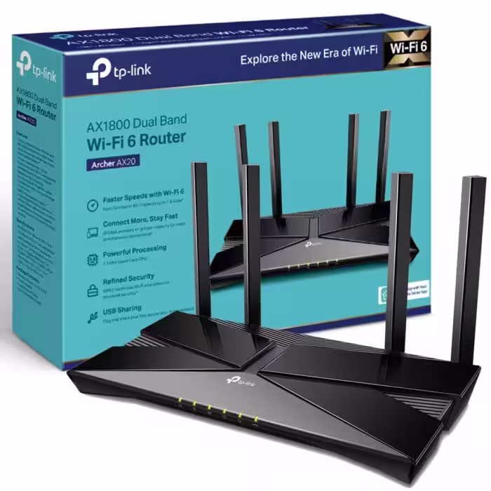 Tplink Archer AX20 AX1800 Dual-Band Wi-Fi 6 Router - تکنو لینک 148