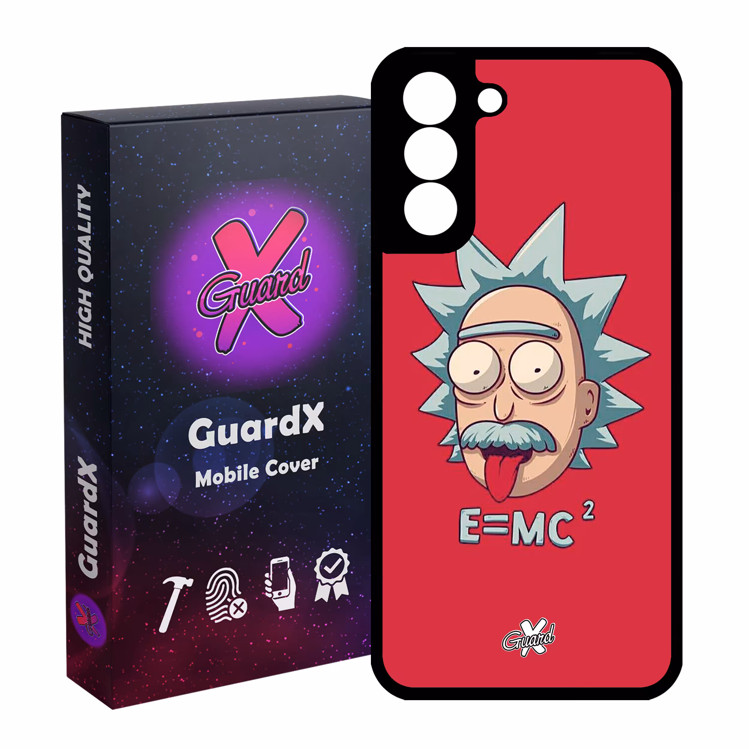 کاور گارد ایکس طرح Rick and Morty مدل Glass10046 مناسب برای گوشی موبایل سامسونگ Galaxy S21 FE