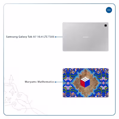 برچسب پوششی ماهوت مدل Maryams Mathematics مناسب برای تبلت سامسونگ Galaxy Tab A7 10.4 LTE 2020 T505