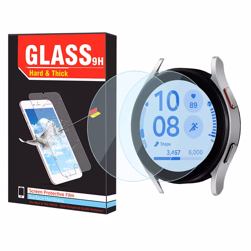 محافظ صفحه نمایش شیشه‌ای هارد اند تیک مدل Glass-HT مناسب برای ساعت هوشمند سامسونگ Galaxy Watch FE بسته دو عددی | کالا برتری