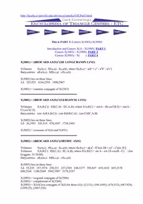 خرید و دانلود نسخه کامل کتاب Encyclopedia of Triangle Centers