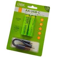 مشخصات ، قیمت و خرید ارزان باطری قلمی شارژی DBK USB