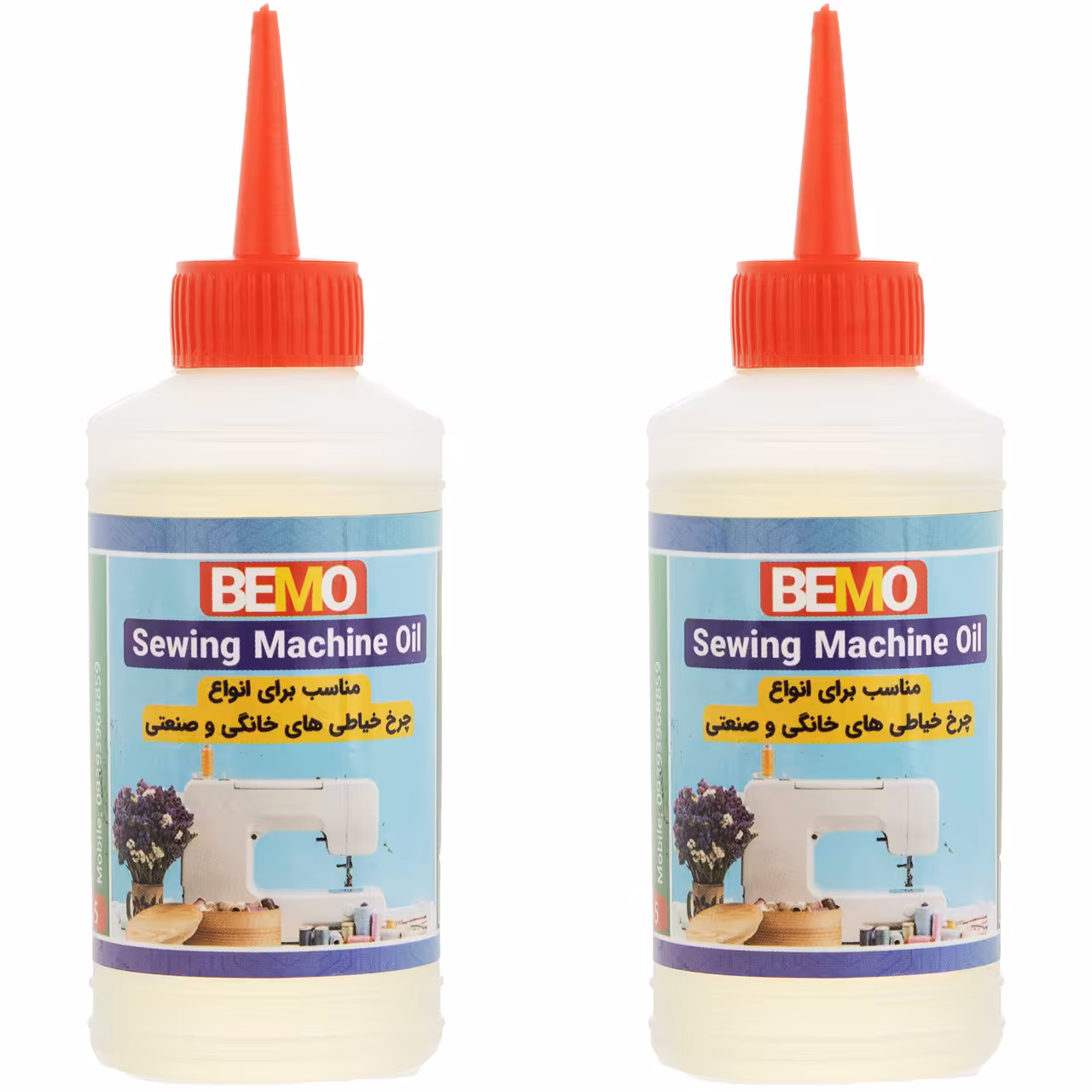 روغن چرخ خیاطی بمو مدل 3200 حجم 80 میلی لیتر بسته 2 عددی