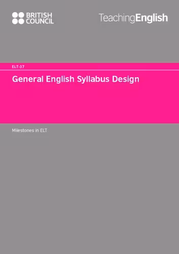 خرید و دانلود نسخه کامل کتاب General English Syllabus Design