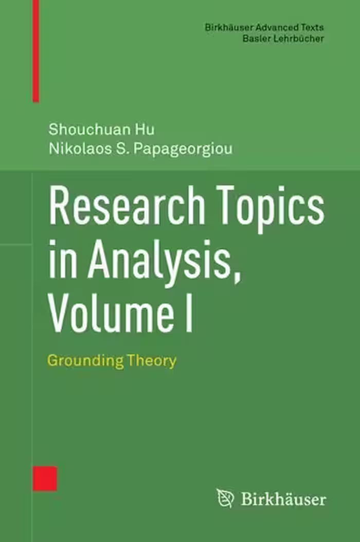 خرید و دانلود نسخه کامل کتاب Research Topics in Analysis, Volume I: Grounding Theory