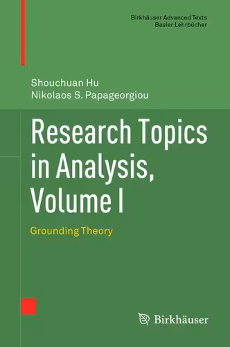 خرید و دانلود نسخه کامل کتاب Research Topics in Analysis, Volume I: Grounding Theory
