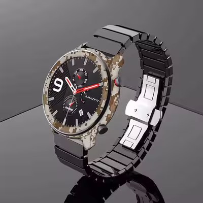 برچسب ماهوت طرح Army Desert Pixel مناسب برای ساعت هوشمند شیایومی Amazfit GTR 47mm