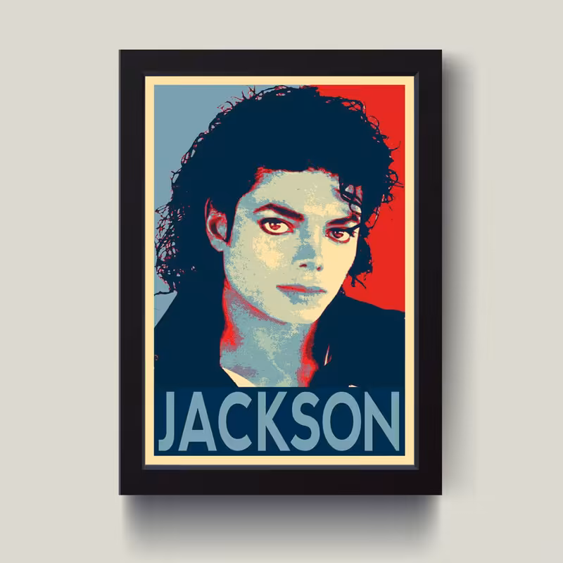 تابلو مدل مایکل جکسون michael jackson کد G14-14 | دنیای قاب