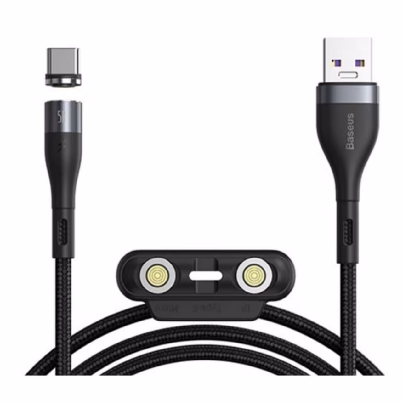 کابل تبدیل به لایتنینگ / USB -C / microUSB باسئوس مدل Fast Date Cable طول 1 متر