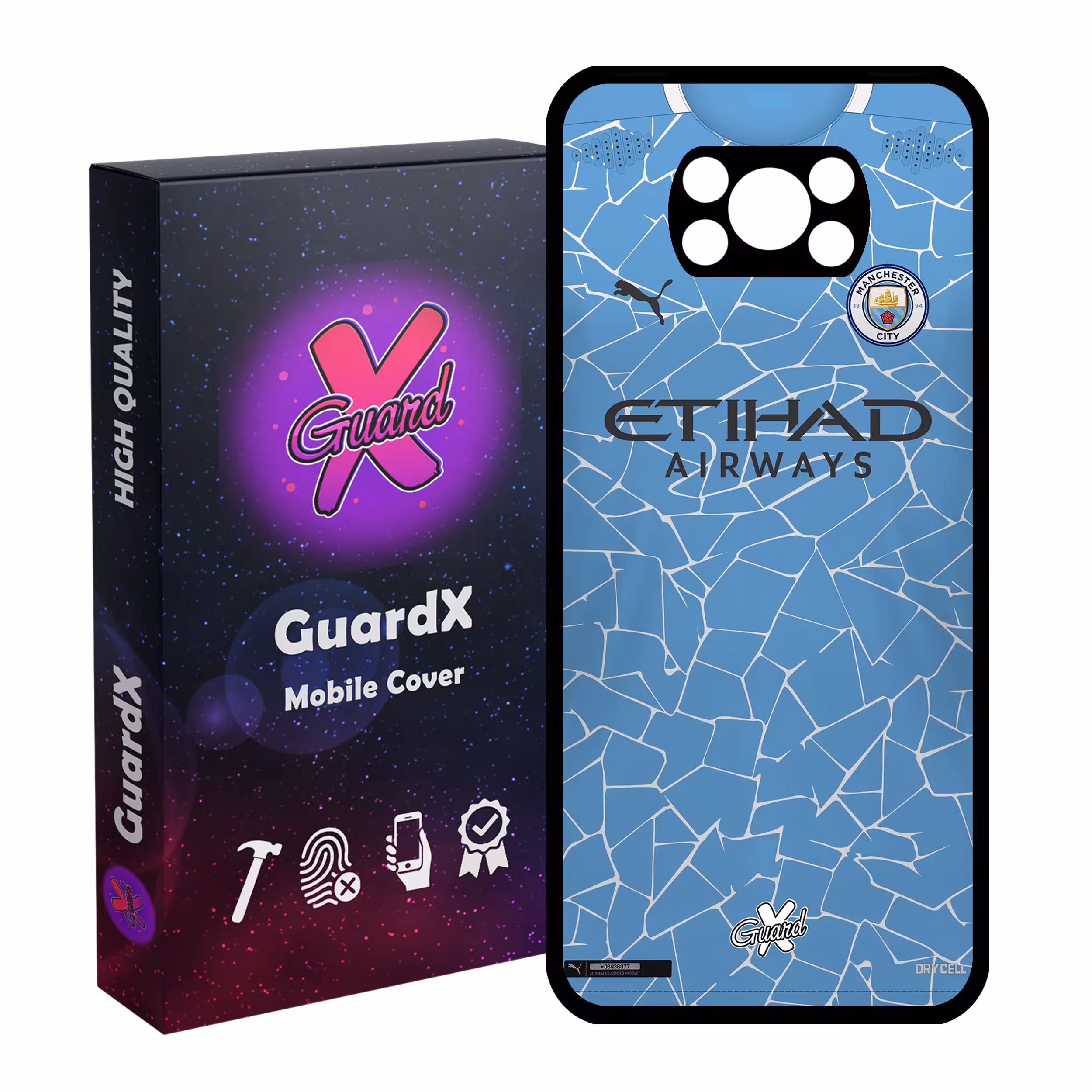 کاور گارد ایکس طرح Manchester City مدل Glass10249 مناسب برای گوشی موبایل شیائومی Poco X3 Pro