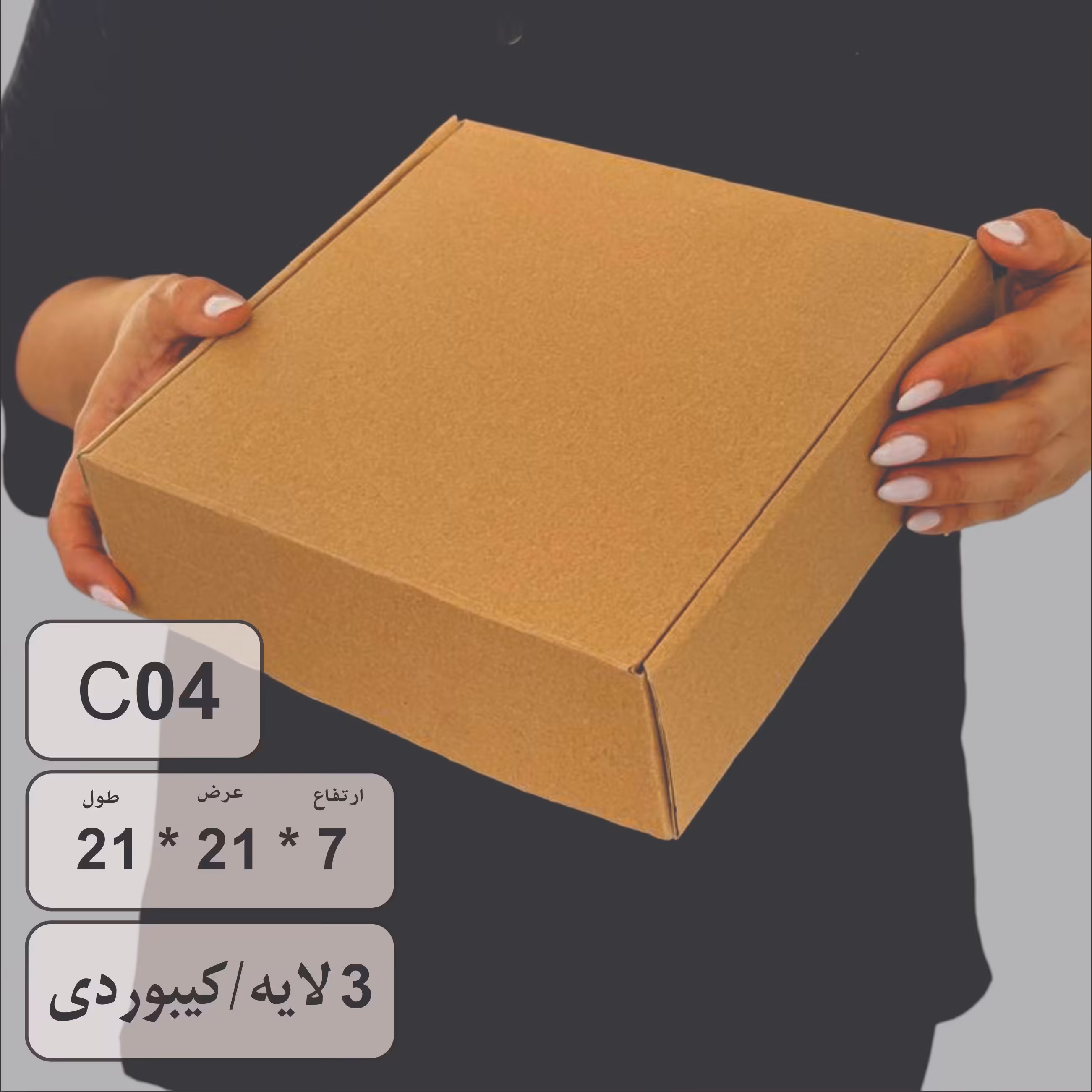 کارتن بسته بندی  کیبوردی  6.5*20*21 بسته 50  عددی C04 (پس کرایه)