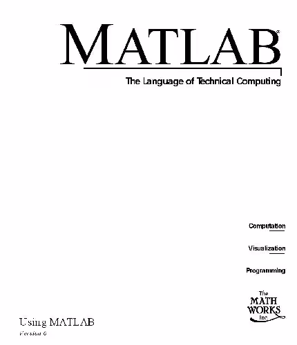 خرید و دانلود نسخه کامل کتاب Using Matlab V 6