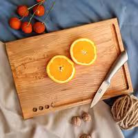 تخته گوشت چوبی مستطیل یه تیکه آب گریز دارای روغن گیاهی 