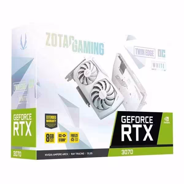 خرید کارت گرافیک زوتاک Graphics Zotac GAMING GeForce RTX 3070 Twin Edge OC White Edition LHR 8GB با بهترین قیمت