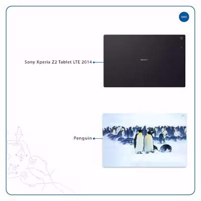 برچسب پوششی ماهوت مدل Penguin مناسب برای تبلت سونی Xperia Z2 Tablet LTE 2014