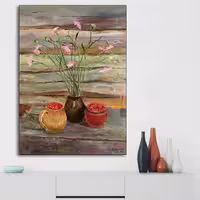 تابلو شاسی گالری استاربوی طرح گل مدل هنری 605 | دنیای قاب