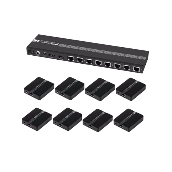 اسپلیتر اکستندر 1 به 8 HDMI ویکینگ مدل V-King VK-E18T HDMI Extender Splitter