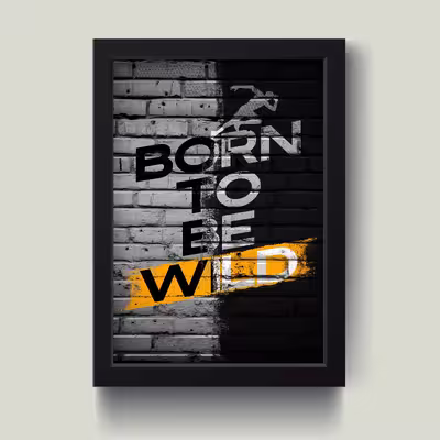تابلو مدل دکوراتیو born to be wild کد G6-1