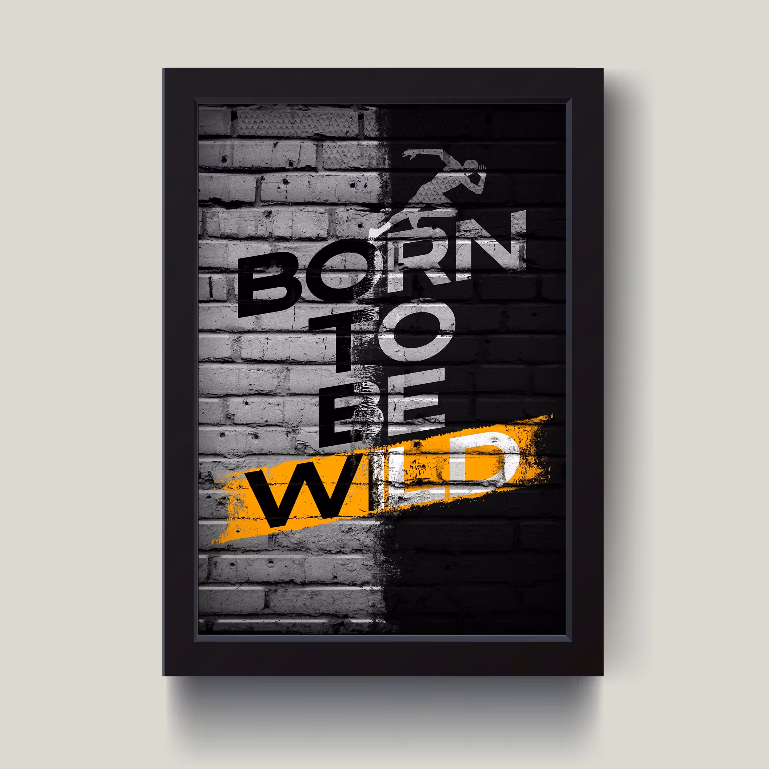 تابلو مدل دکوراتیو born to be wild کد G6-1