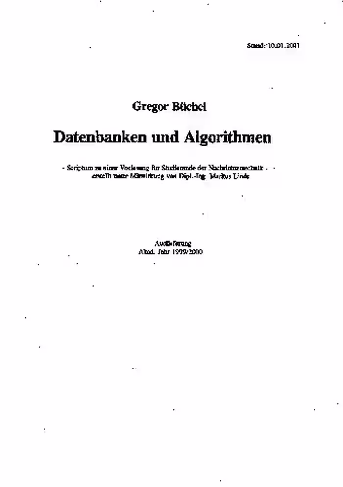 خرید و دانلود نسخه کامل کتاب Datenbanken und Algorithmen