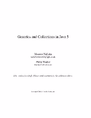 خرید و دانلود نسخه کامل کتاب Generics and Collections in Java 5