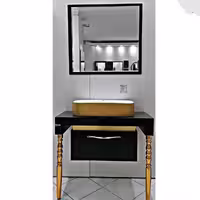 روشویی کابینتی مدل 1089 تمام پی وی سی ورق مشکی ارسال به سراسر ایران