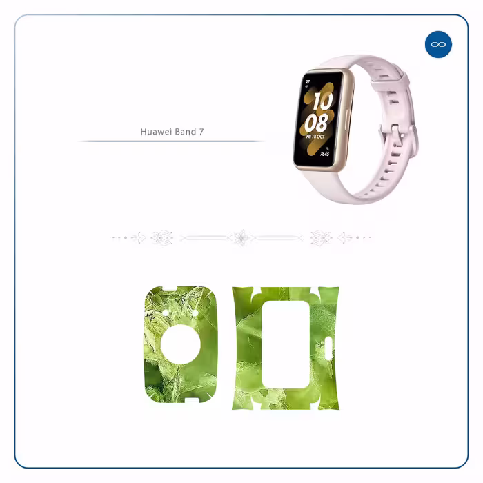 برچسب ماهوت طرح Green_Crystal_Marble مناسب برای ساعت هوشمند هوآوی Band 7